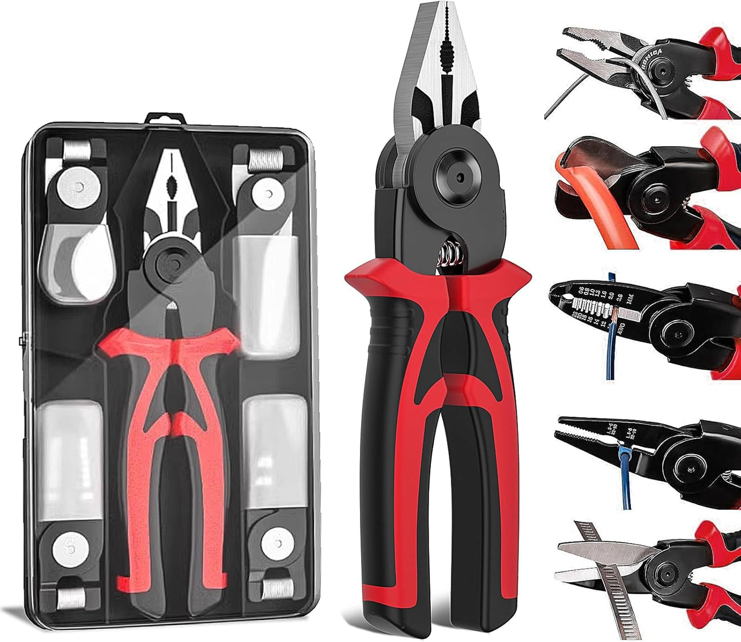 Set De Alicates intercambiables 5 En 1 "ULTRA SOLVER "