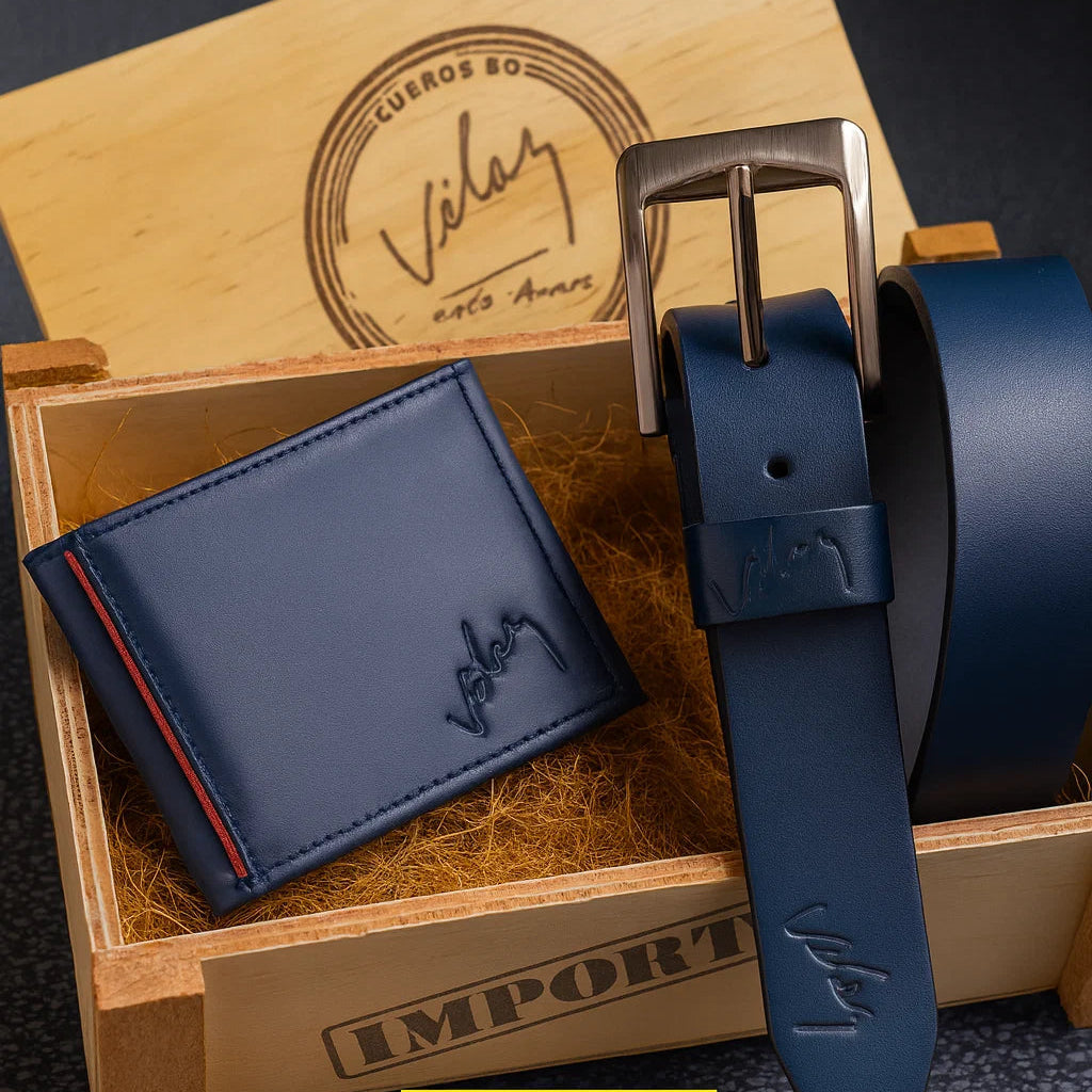 Dúo Executive en Cuero. (Billetera + Cinturón)