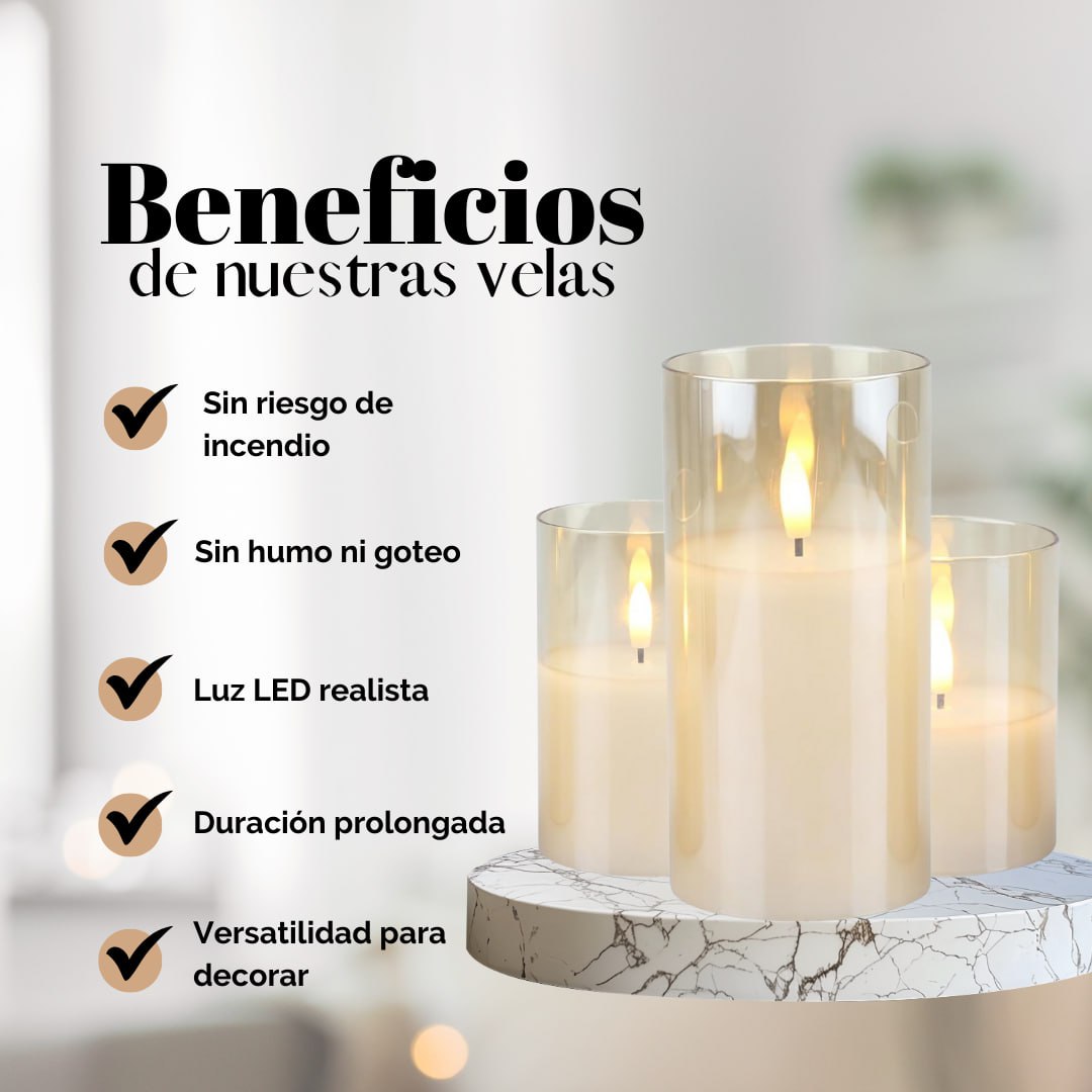 Kit Velas LED Premium Infinity Lux X 3