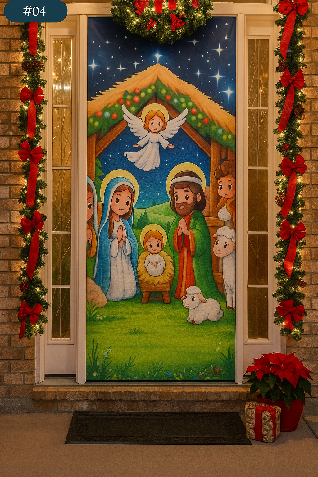 Funda  Puerta Navideña  (Adaptable a cualquier Diseño de  Puerta )