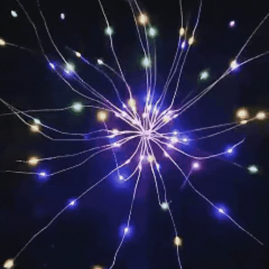 Kit x 2 Luces solares fuegos artificiales 🎆 LIGHTMax (Resistentes al agua)