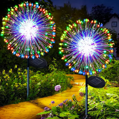 Kit x 2 Luces solares fuegos artificiales 🎆 LIGHTMax (Resistentes al agua)