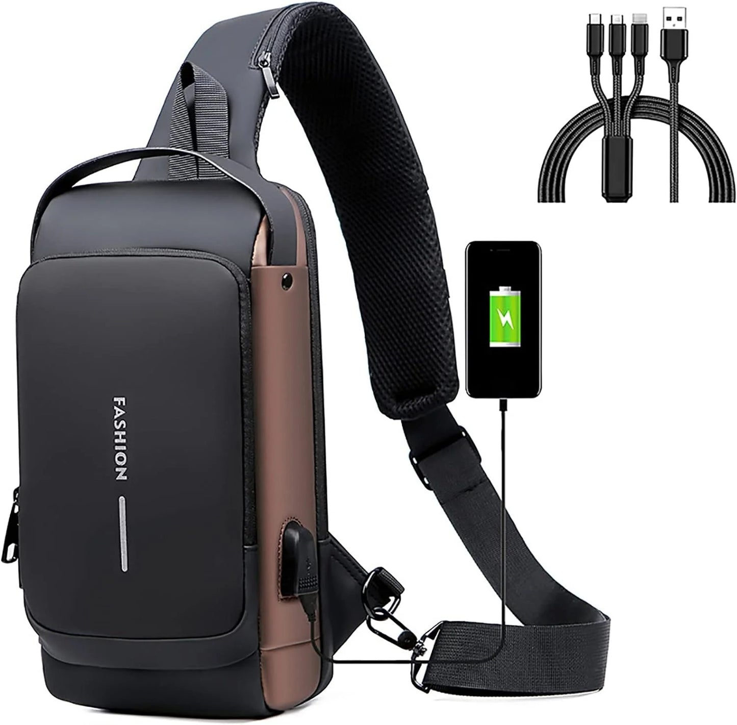 Bolso Bandolera Seguridad Plus con USB
