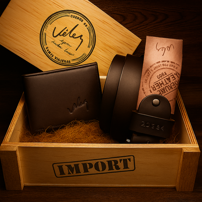 Dúo Executive en Cuero. (Billetera + Cinturón)