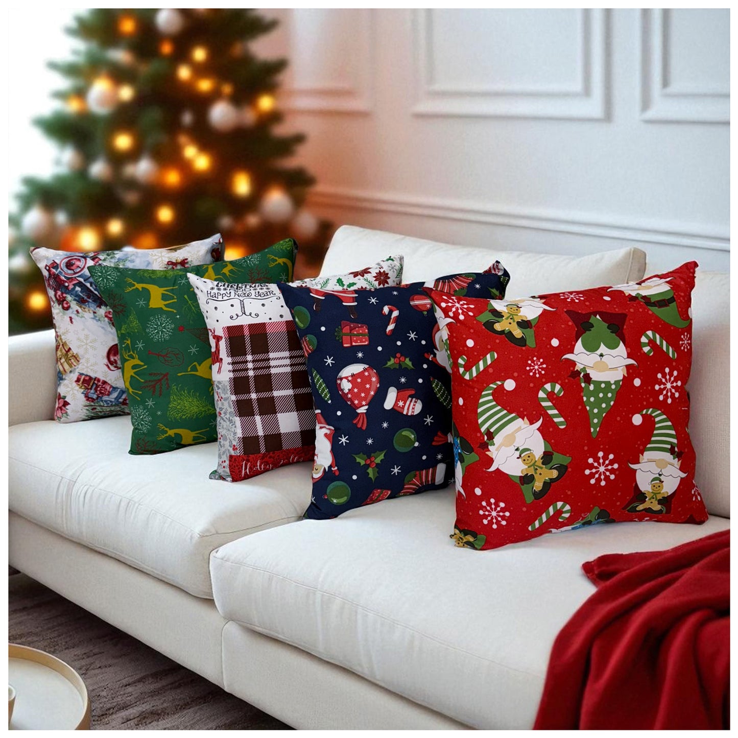 ✨ Set Cojines Navidadeños "FANTASTIC ❄️ " (Paga 3 y lleva 5)