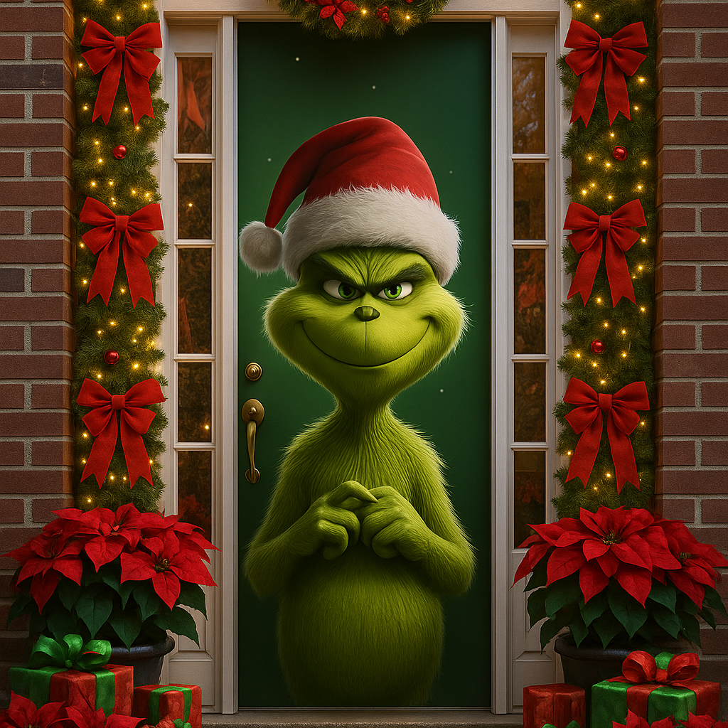 Funda  Puerta Navideña  (Adaptable a cualquier Diseño de  Puerta )