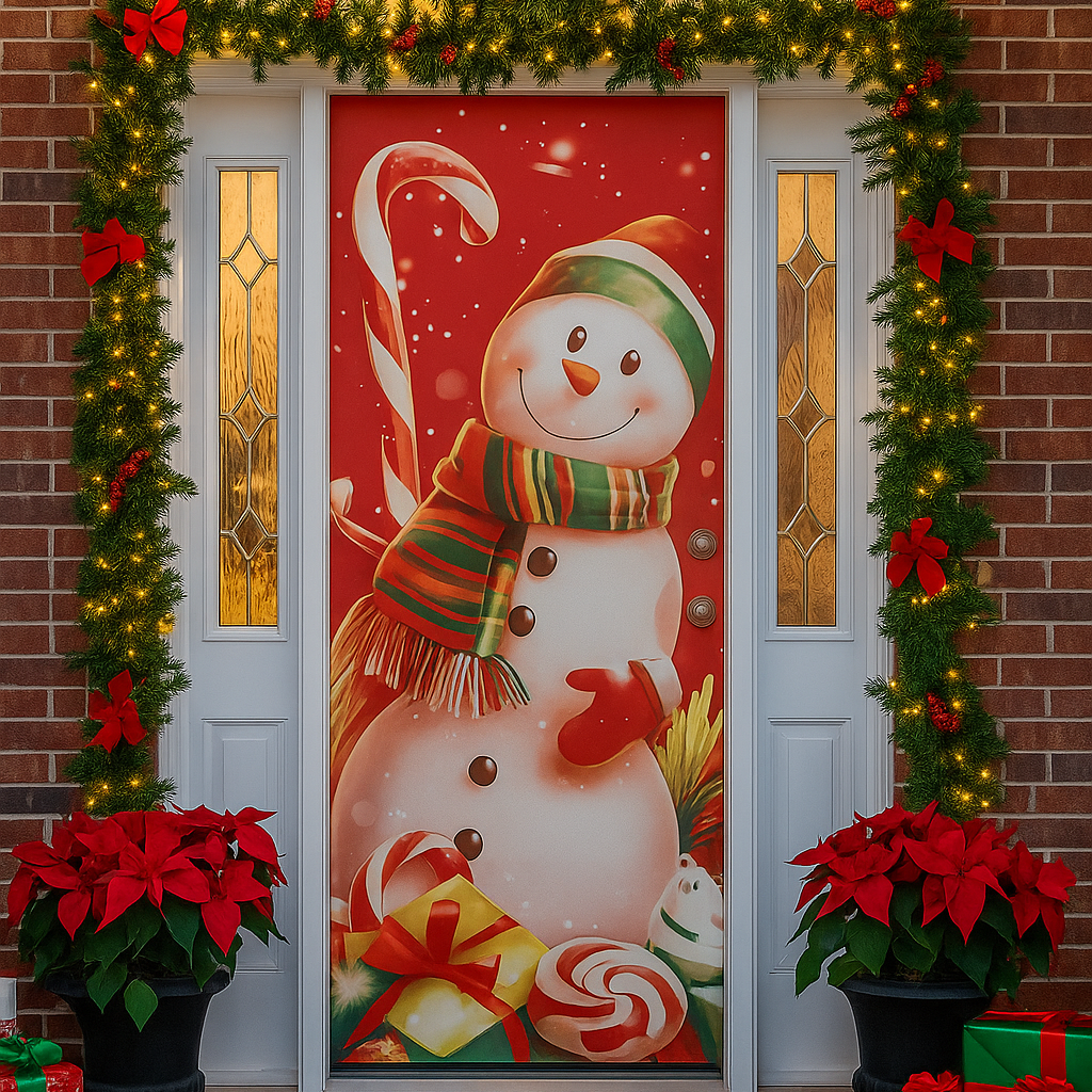 Funda  Puerta Navideña  (Adaptable a cualquier Diseño de  Puerta )
