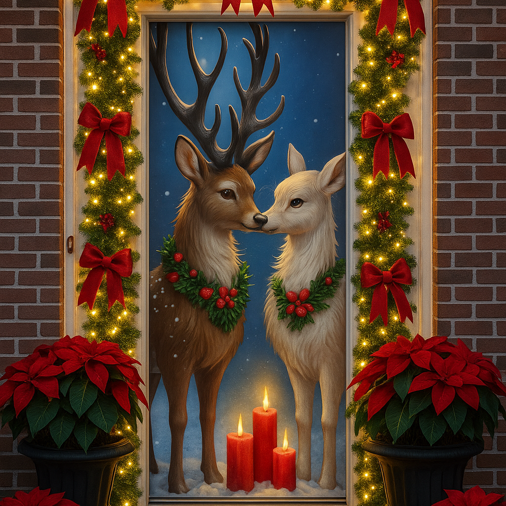 Funda  Puerta Navideña  (Adaptable a cualquier Diseño de  Puerta )