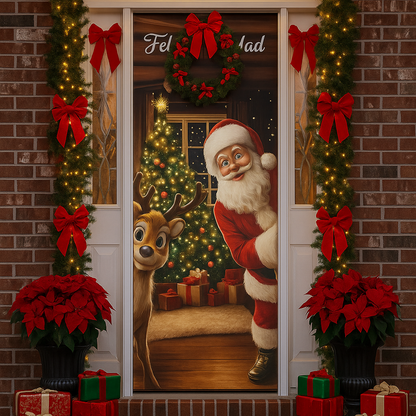 Funda  Puerta Navideña  (Adaptable a cualquier Diseño de  Puerta )