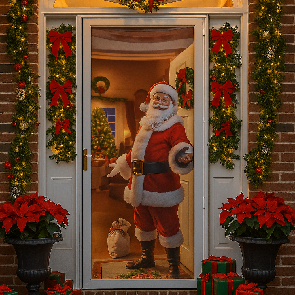 Funda  Puerta Navideña  (Adaptable a cualquier Diseño de  Puerta )