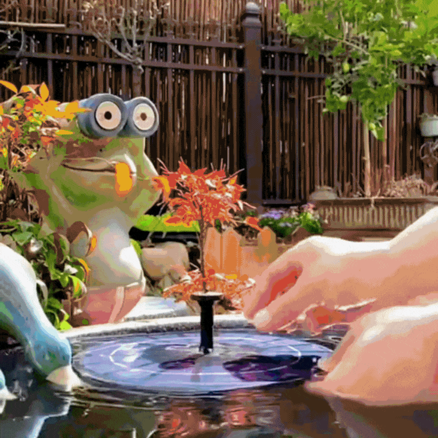 Fuente De Agua  Solar " OASIS  MAGIC" ⛲️( Incluye 5 tipo de chorros )