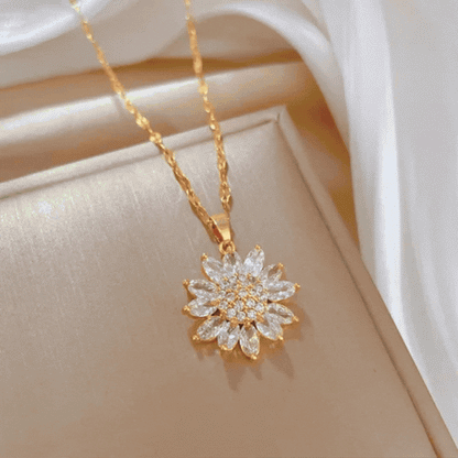 Amuleto collar Girasol 🌼 Energy Luxur 💆‍♀️ (Activa y limpia tu energía 100%)  +ESTUCHÉ DE LUJO