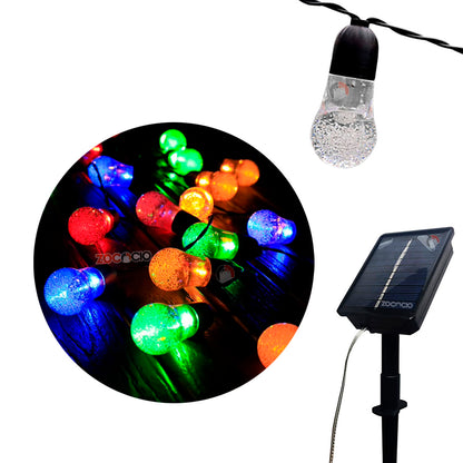 Luces Burbujas Globo Cristal Solar Luces