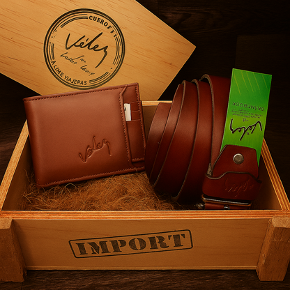 Dúo Executive en Cuero. (Billetera + Cinturón)